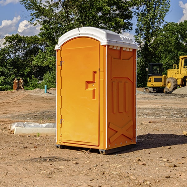 can i customize the exterior of the portable restrooms with my event logo or branding in Dos Palos Y